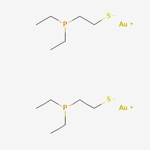 molecular formula C12H28Au2P2S2 B12801963 2-diethylphosphanylethanethiolate;gold(1+) CAS No. 51365-22-1