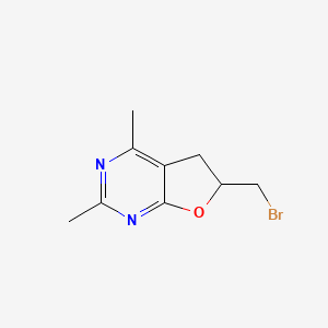 molecular formula C9H11BrN2O B1280197 6-(溴甲基)-2,4-二甲基-5,6-二氢呋喃[2,3-d]嘧啶 CAS No. 78304-56-0