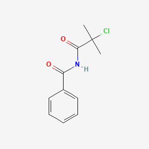 molecular formula C11H12ClNO2 B12802029 N-(2-chloro-2-methylpropanoyl)benzamide CAS No. 7494-78-2