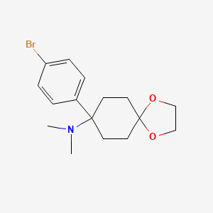 molecular formula C16H22BrNO2 B1280206 8-(4-bromophenyl)-N,N-dimethyl-1,4-dioxaspiro[4.5]decan-8-amine 