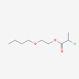 molecular formula C9H17ClO3 B12802061 Propanoic acid, 2-chloro-, 2-butoxyethyl ester CAS No. 68797-46-6