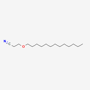 molecular formula C16H31NO B12802062 Propanenitrile, 3-(tridecyloxy)- CAS No. 68239-19-0