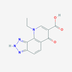 molecular formula C12H10N4O3 B128021 4-Ethyl-4,7-dihydrotriazolo(4,5-h)quinolin-7-one-6-carboxylic acid CAS No. 145548-82-9