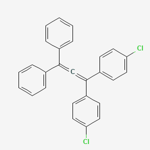 molecular formula C27H18Cl2 B12802107 1-Chloro-4-(1-(4-chlorophenyl)-3,3-diphenyl-1,2-propadienyl)benzene CAS No. 39479-30-6