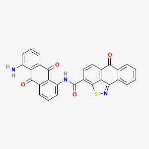 molecular formula C29H15N3O4S B12802122 N-(5-Amino-9,10-dioxo-9,10-dihydroanthracen-1-yl)-6-oxo-6H-anthra(9,1-cd)isothiazole-3-carboxamide CAS No. 6336-95-4