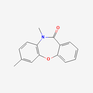 molecular formula C15H13NO2 B12802159 7,10-DiMe-DBOA-11one CAS No. 140412-88-0