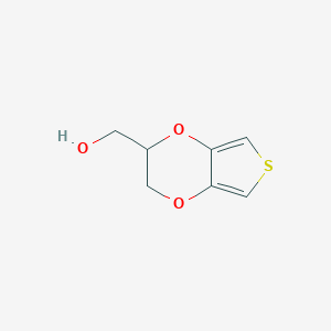 molecular formula C7H8O3S B128022 (2,3-二氢噻吩并[3,4-b][1,4]二氧杂环-2-基)甲醇 CAS No. 146796-02-3