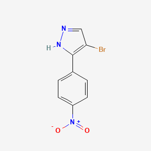 molecular formula C9H6BrN3O2 B1280221 4-Bromo-3-(4-nitrophenyl)-1H-pyrazole CAS No. 73227-97-1