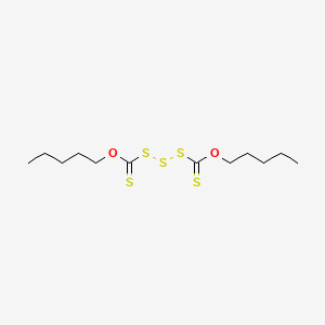 molecular formula C12H22O2S5 B12802255 1,3-Bis((pentyloxy)carbothioyl)trisulfane CAS No. 1851-75-8
