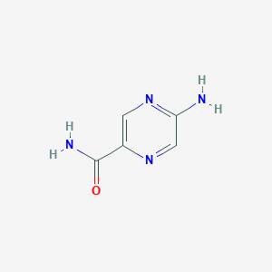 molecular formula C5H6N4O B1280228 5-Aminopyrazine-2-carboxamide CAS No. 89323-09-1