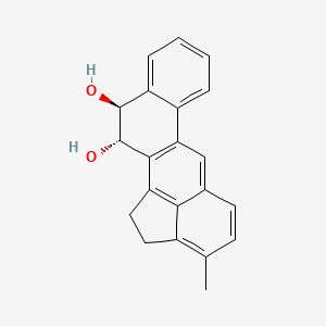molecular formula C21H18O2 B12802302 trans-3-Methyl-11,12-dihydrocholanthrene-11,12-diol CAS No. 3343-12-2