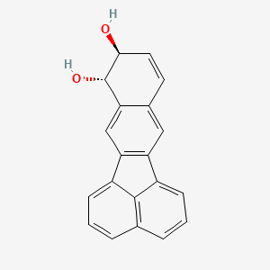molecular formula C20H14O2 B12802309 trans-8,9-Dihydrobenzo(k)fluoranthene-8,9-diol CAS No. 76479-15-7