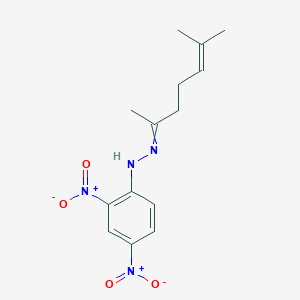 molecular formula C14H18N4O4 B12802391 N-(6-Methylhept-5-EN-2-ylideneamino)-2,4-dinitro-aniline CAS No. 6147-43-9
