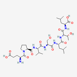 molecular formula C34H59N7O12 B12802393 Epvsltl CAS No. 133083-80-4