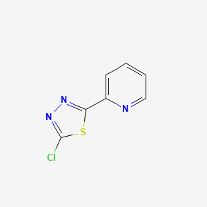 molecular formula C7H4ClN3S B1280241 2-(5-Chloro-1,3,4-thiadiazol-2-yl)pyridine CAS No. 76686-93-6