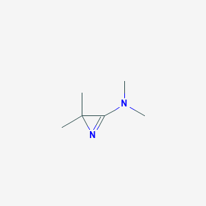 molecular formula C6H12N2 B12802438 N,N,3,3-tetramethylazirin-2-amine CAS No. 54856-83-6