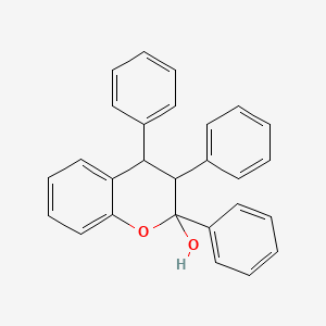 molecular formula C27H22O2 B12802458 2,3,4-Triphenyl-2-chromanol CAS No. 6274-76-6