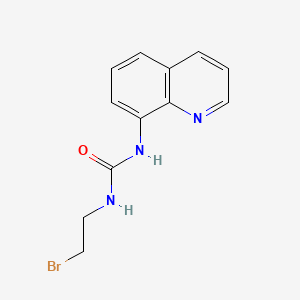 molecular formula C12H12BrN3O B12802466 Urea, 1-(2-bromoethyl)-3-(8-quinolyl)- CAS No. 102434-35-5