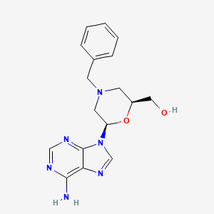 molecular formula C17H20N6O2 B12802483 N-Benz-6-OHMe-1,4-morph-A CAS No. 132062-77-2