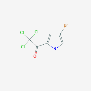 molecular formula C7H5BrCl3NO B1280257 1-(4-Bromo-1-methyl-1H-pyrrol-2-yl)-2,2,2-trichloro-1-ethanone CAS No. 184643-69-4
