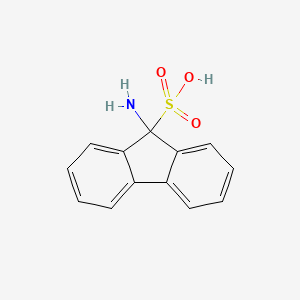 molecular formula C13H11NO3S B12802576 9-Amino-9H-fluorene-9-sulfonic acid CAS No. 6942-40-1