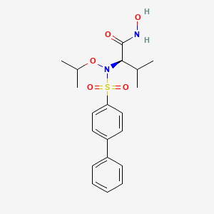 molecular formula C20H26N2O5S B1280258 (2S)-2-[([1,1'-Biphenyl]-4-ylsulfonyl)(1-methylethoxy)amino]-N-hydroxy-3-methylbutanamide CAS No. 849773-64-4