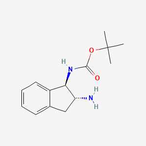 molecular formula C14H20N2O2 B1280266 叔丁基((1R,2R)-2-氨基-2,3-二氢-1H-茚-1-基)氨基甲酸酯 CAS No. 403860-48-0
