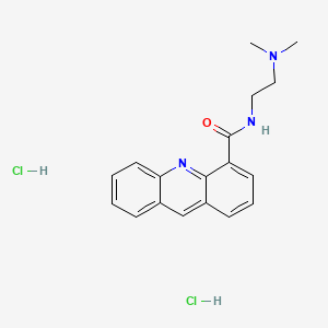 molecular formula C18H21Cl2N3O B12802708 N-(2-(Dimethylamino)ethyl)-4-acridinecarboxamide dihydrochloride CAS No. 89458-99-1