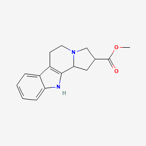 molecular formula C16H18N2O2 B12802787 Methyl 2,3,5,6,11,11b-hexahydro-1H-indolizino(8,7-b)indole-2-carboxylate CAS No. 2442-87-7