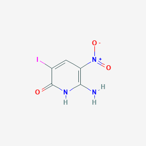 B1280281 6-amino-3-iodo-5-nitro-1H-pyridin-2-one CAS No. 642460-96-6