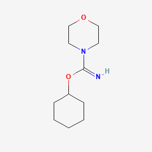 molecular formula C11H20N2O2 B12802829 Cyclohexyl 4-morpholinecarboximidoate CAS No. 91211-67-5