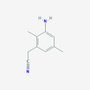 molecular formula C10H12N2 B12802834 (3-Amino-2,5-dimethylphenyl)acetonitrile CAS No. 57411-96-8