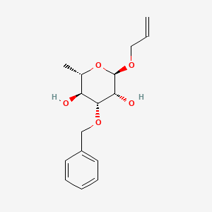 molecular formula C16H22O5 B1280284 Allyl 3-O-benzyl-a-L-rhamnopyranoside 