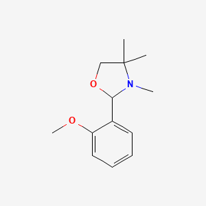 molecular formula C13H19NO2 B12802864 2-(2-Methoxyphenyl)-3,4,4-trimethyl-1,3-oxazolidine CAS No. 30094-06-5