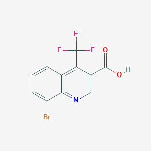 molecular formula C11H5BrF3NO2 B1280287 8-bromo-4-(trifluoromethyl)quinoline-3-carboxylic Acid 