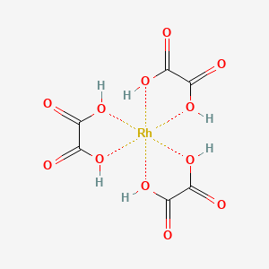 molecular formula C6H6O12Rh B12802907 Tris(oxalato)rhodate(3-), tripotassium CAS No. 15602-35-4