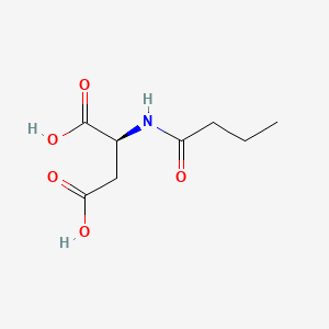 molecular formula C8H13NO5 B12802915 N-Butyryl-DL-aspartic acid CAS No. 1116-09-2