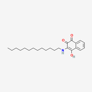 molecular formula C23H33NO3 B12802939 2-Hydroxy-3-(tridecylamino)naphthoquinone CAS No. 22158-45-8