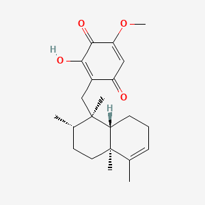 molecular formula C22H30O4 B12802940 Avarone E CAS No. 130203-71-3