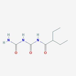 molecular formula C8H15N3O3 B12802957 N-(Carbamoylcarbamoyl)-2-ethyl-butanamide CAS No. 82845-34-9