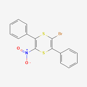 molecular formula C16H10BrNO2S2 B12802964 (5-Bromo-3,6-diphenyl-1,4-dithiin-2-yl)(hydroxy)azane oxide CAS No. 6317-70-0