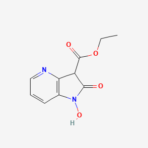 molecular formula C10H10N2O4 B12802965 ethyl 1-hydroxy-2-oxo-3H-pyrrolo[3,2-b]pyridine-3-carboxylate CAS No. 87592-15-2