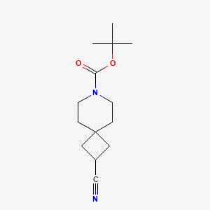 B1280300 Tert-butyl 2-cyano-7-azaspiro[3.5]nonane-7-carboxylate CAS No. 203662-66-2