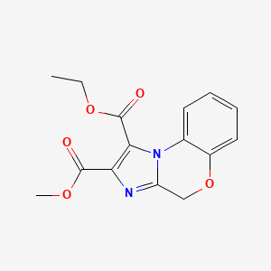 molecular formula C15H14N2O5 B12803048 1-Ethyl 2-methyl 4H-imidazo(2,1-c)(1,4)benzoxazine-1,2-dicarboxylate CAS No. 82296-10-4