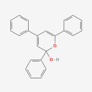 molecular formula C23H18O2 B12803059 2,4,6-Triphenylpyran-2-ol CAS No. 23842-83-3