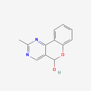 molecular formula C12H10N2O2 B12803071 2-Methyl-5H-chromeno[4,3-d]pyrimidin-5-ol CAS No. 61466-16-8