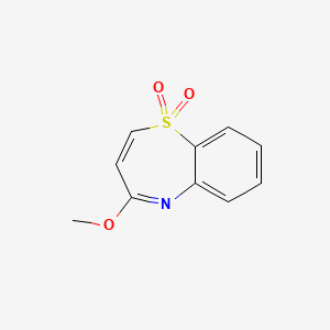 molecular formula C10H9NO3S B12803138 1,1-Dioxido-1,5-benzothiazepin-4-yl methyl ether CAS No. 111888-32-5