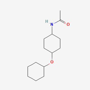 molecular formula C14H25NO2 B12803149 Acetamide, N-(4-(cyclohexyloxy)-1-cyclohexyl)- CAS No. 36902-86-0