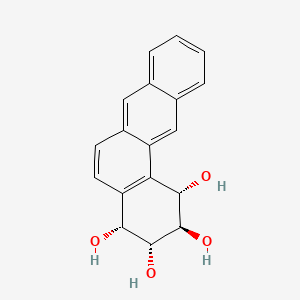 molecular formula C18H16O4 B12803209 (1S,2R,3R,4R)-1,2,3,4-Tetrahydrobenzo(a)anthracene-1,2,3,4-tetrol CAS No. 86513-62-4