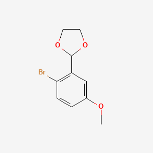 molecular formula C10H11BrO3 B1280325 2-(2-溴-5-甲氧基苯基)-1,3-二氧杂环戊烷 CAS No. 98015-07-7